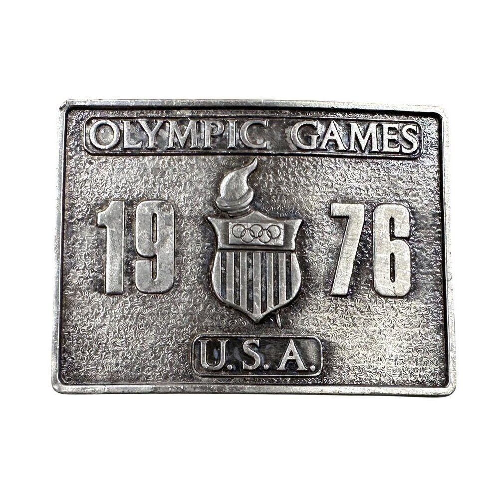 Belt Buckle 1976 Olympic Games Bergamot Brass Works USA Made